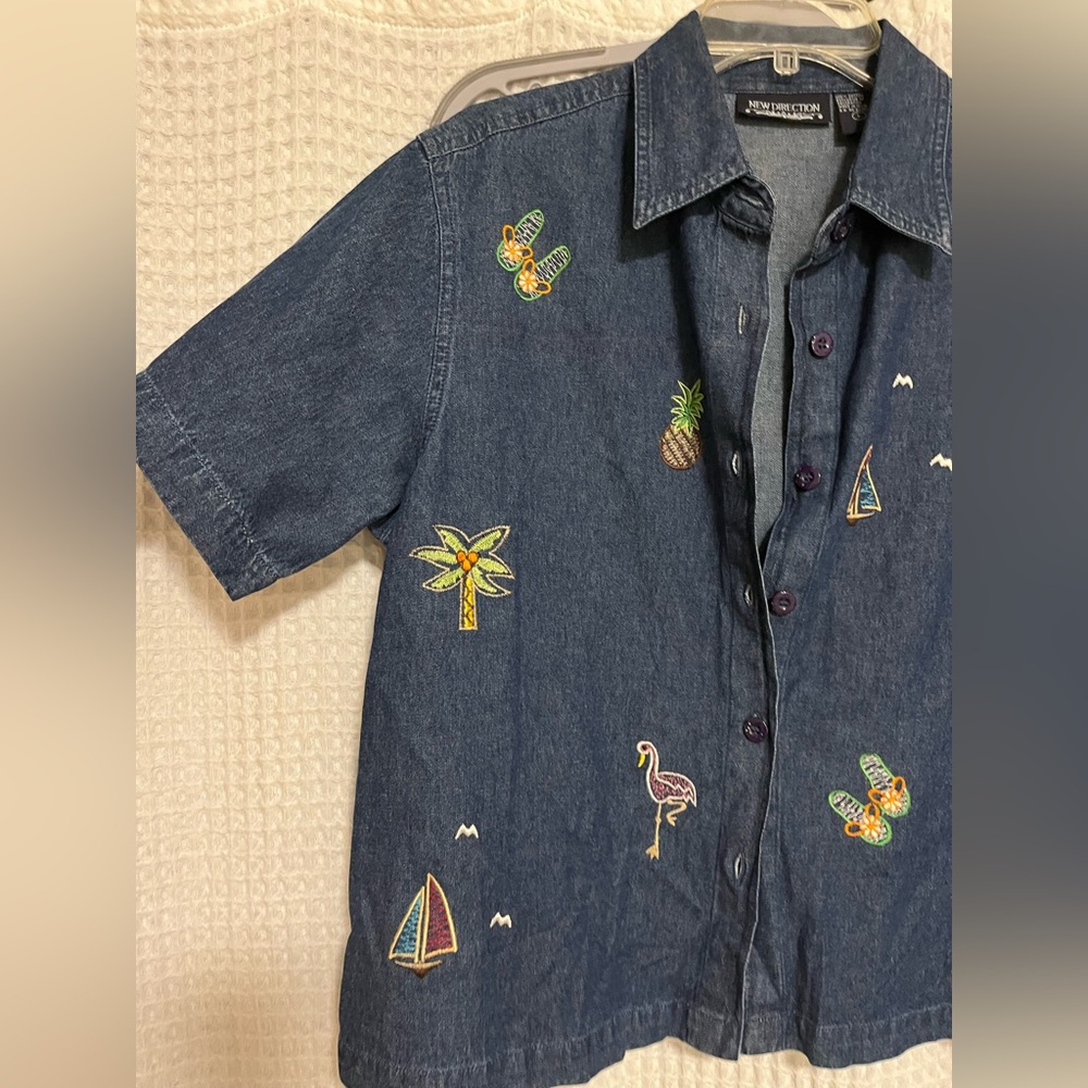 Denim beach button down!